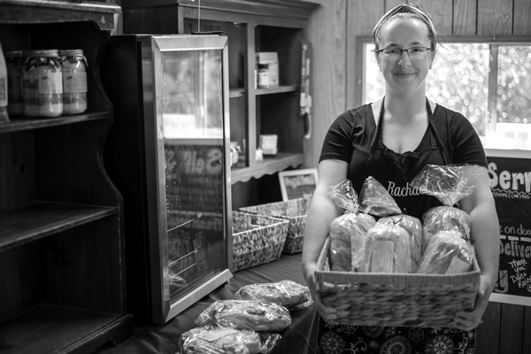Rachael Lujbli of Rachael’s Bread in Queensbury, N.Y., displays some of her freshly baked loaves. Joan K. Lentini photo