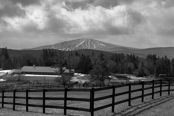 A view of the Stratton Mountain ski area in Winhall, Vt., where town officials say weekend and seasonal homes have become full-time residences for people fleeing urban areas amid the Covid-19 pandemic. Photo by Joan K. Lentini.

